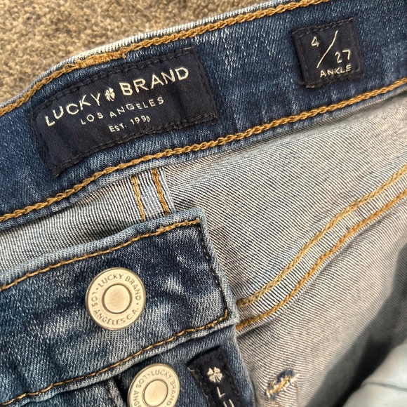 🔶Lucky Brand High Rise Skinny Bridgette Raw Edge Hem - Picture 12 of 14